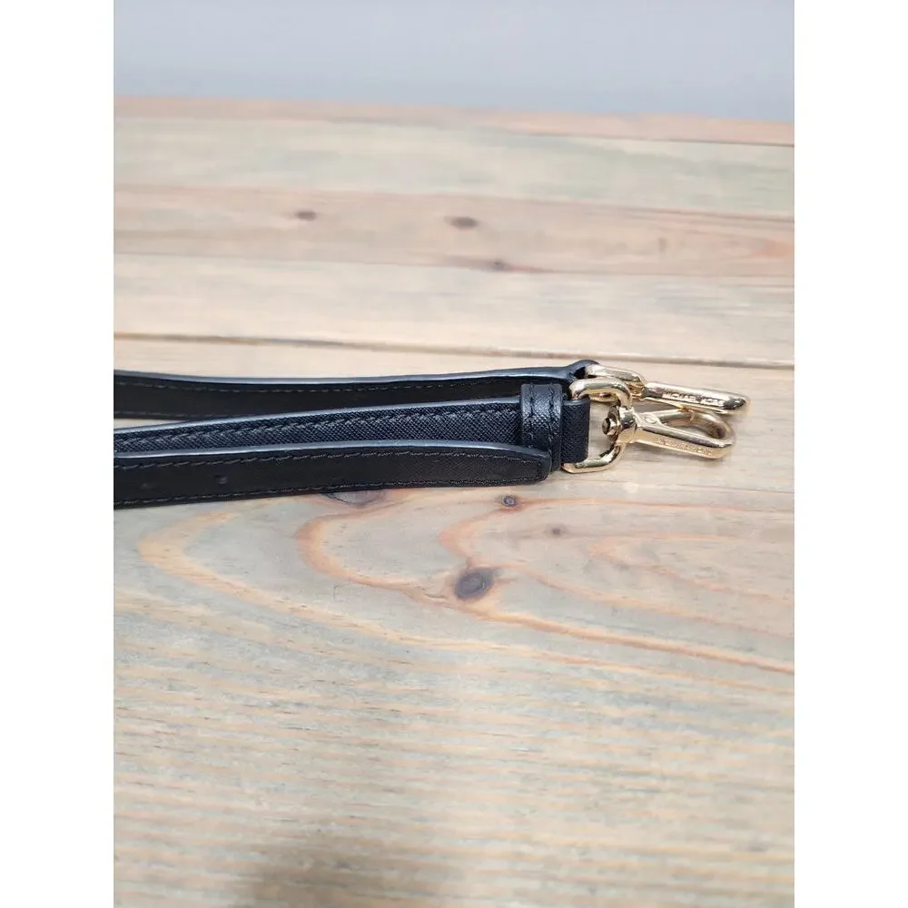 Michael Kors Leather Replacement Strap Handbag Purse Black L48” x W1/2”